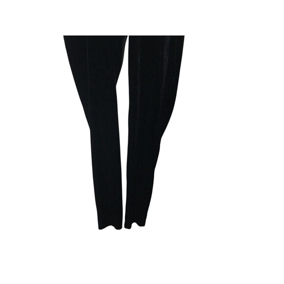 Assets Spanx Pants Women's Size Large Black Velvet Red Hot Label Stretch - Picture 4 of 6